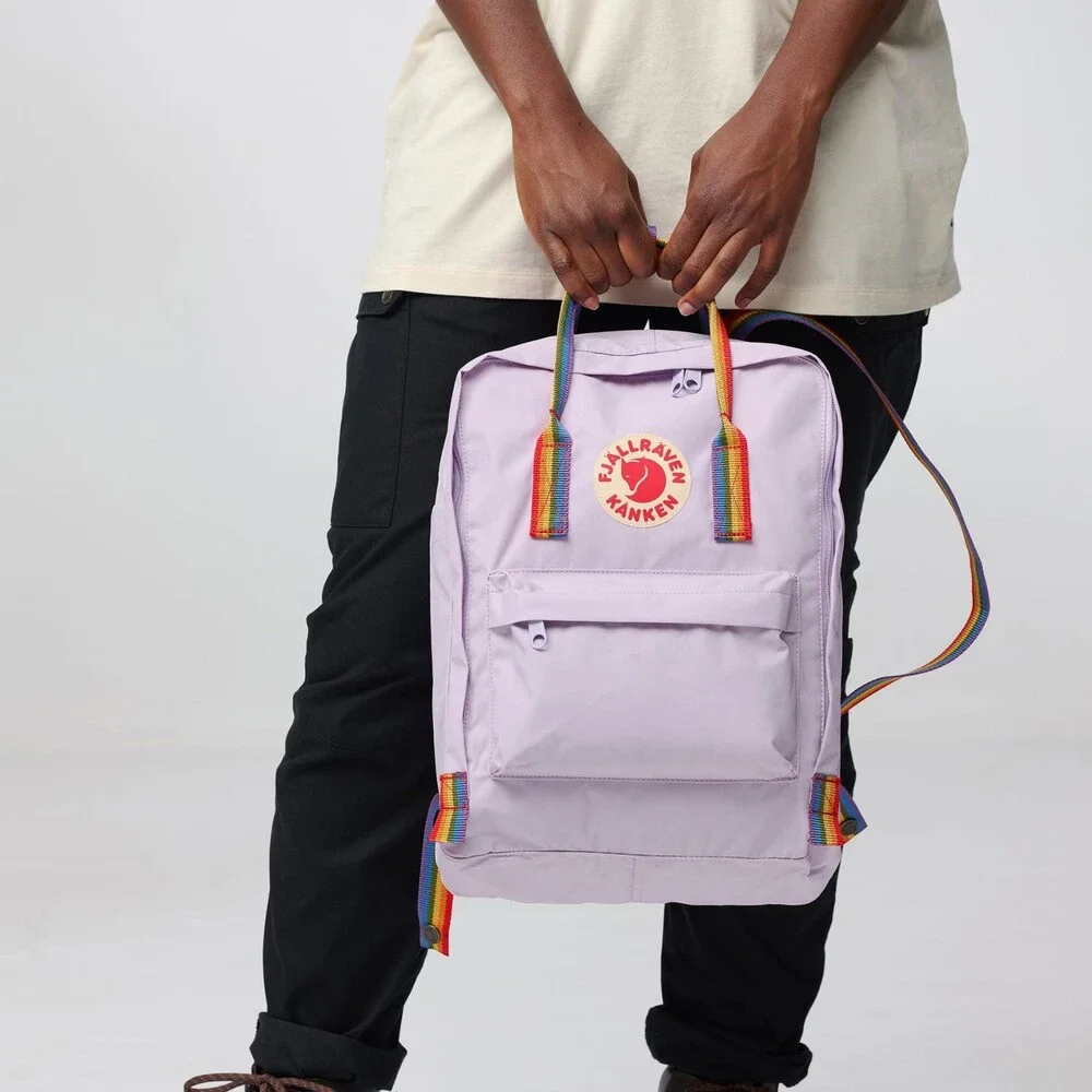Fjallraven Kanken Rainbow Everyday Bag Unisex Pastel Lavender Backpack GBO3095